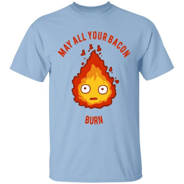 Howl's Moving Castle Merry Go Round Of Life Sheet Music - Calcifer: May All Your Bacon Burn T Shirt for Kid-Howl's Moving Castle Merry Go Round Of Life Sheet Music