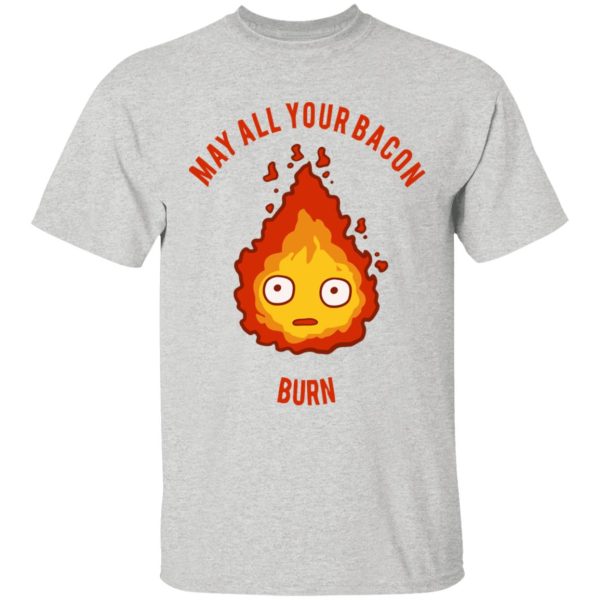 Howl's Moving Castle Merry Go Round Of Life Sheet Music - Calcifer: May All Your Bacon Burn T Shirt for Kid-Howl's Moving Castle Merry Go Round Of Life Sheet Music