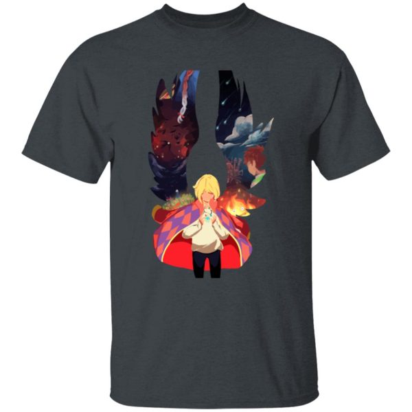 Howl's Moving Castle Movie - Howl and Colorful Wings T Shirt for Kid-Howl's Moving Castle Movie