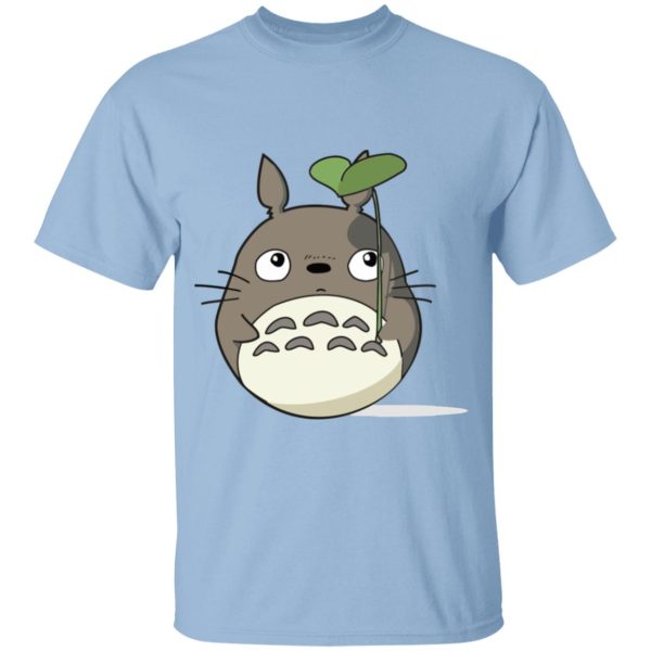 Totoro Anime - Totoro and the Leaf Umbrella T Shirt for Kid-Totoro Anime