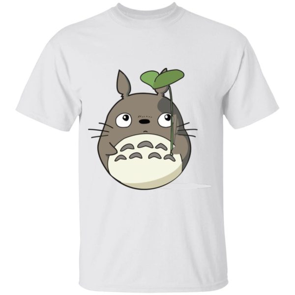 Totoro Anime - Totoro and the Leaf Umbrella T Shirt for Kid-Totoro Anime