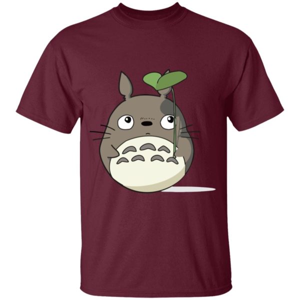 Totoro Anime - Totoro and the Leaf Umbrella T Shirt for Kid-Totoro Anime