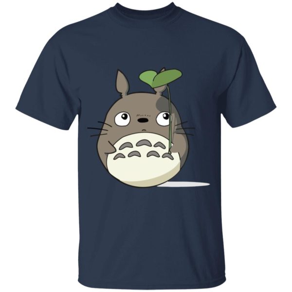 Totoro Anime - Totoro and the Leaf Umbrella T Shirt for Kid-Totoro Anime