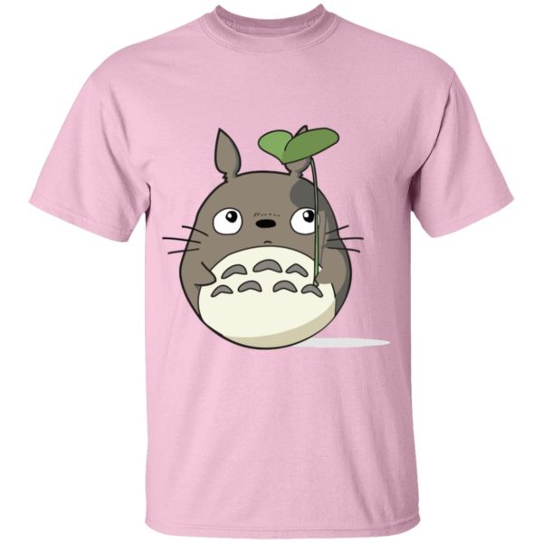 Totoro Anime - Totoro and the Leaf Umbrella T Shirt for Kid-Totoro Anime