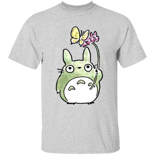 My Neighbor Totoro Satsuki - Totoro with Butterfly Cute Drawing T Shirt for Kid-My Neighbor Totoro Satsuki