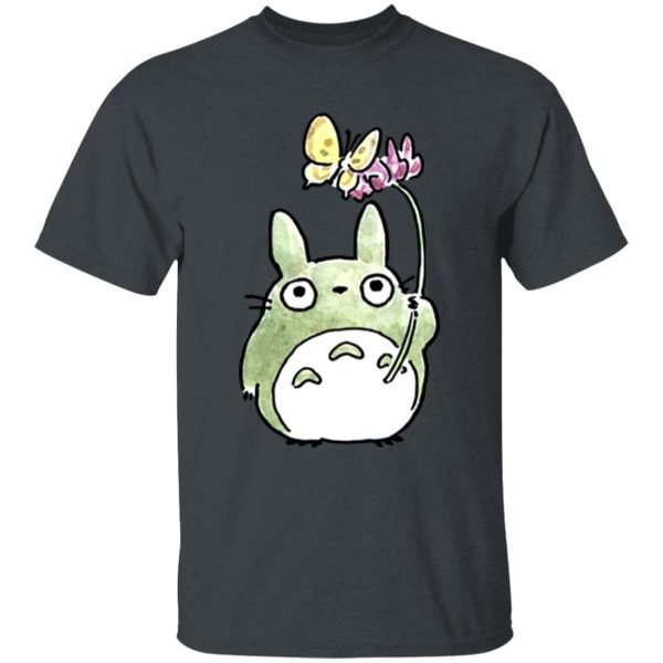 My Neighbor Totoro Satsuki - Totoro with Butterfly Cute Drawing T Shirt for Kid-My Neighbor Totoro Satsuki