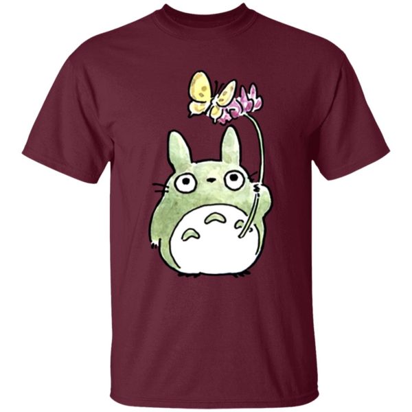 My Neighbor Totoro Satsuki - Totoro with Butterfly Cute Drawing T Shirt for Kid-My Neighbor Totoro Satsuki