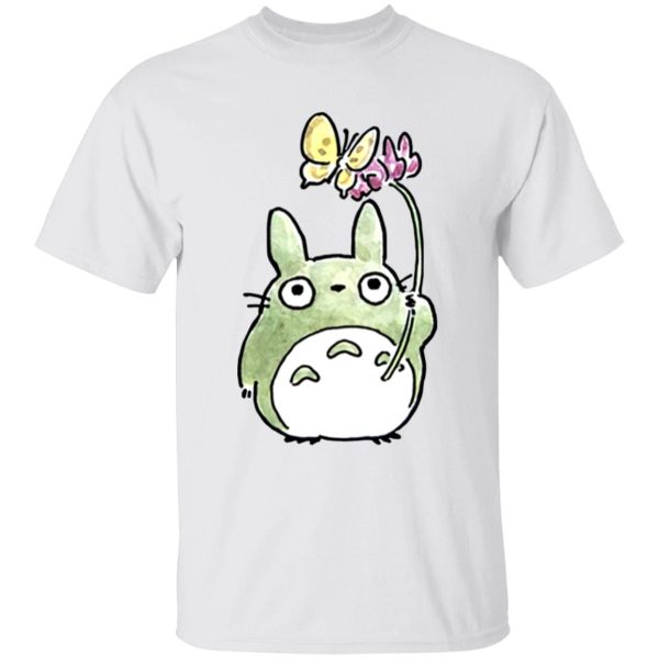 My Neighbor Totoro Satsuki - Totoro with Butterfly Cute Drawing T Shirt for Kid-My Neighbor Totoro Satsuki