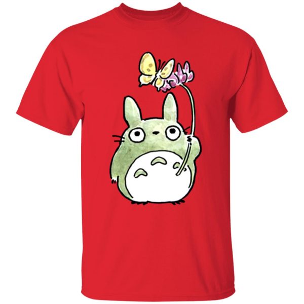 My Neighbor Totoro Satsuki - Totoro with Butterfly Cute Drawing T Shirt for Kid-My Neighbor Totoro Satsuki