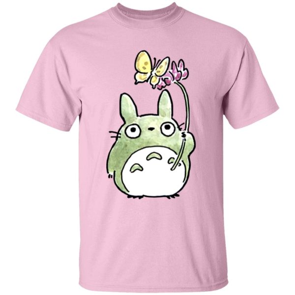 My Neighbor Totoro Satsuki - Totoro with Butterfly Cute Drawing T Shirt for Kid-My Neighbor Totoro Satsuki