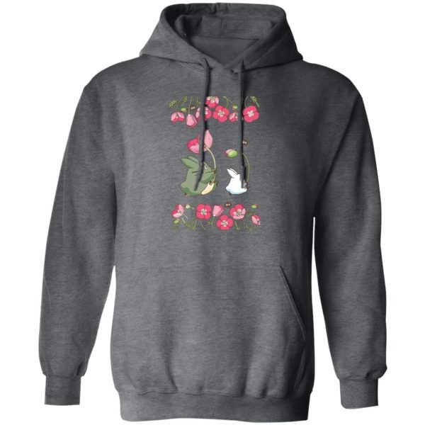 Chibi Totoro - The Mini Totoro and Flowers Hoodie-Apparel, Chibi Totoro, Hoodie, My Neighbor Totoro