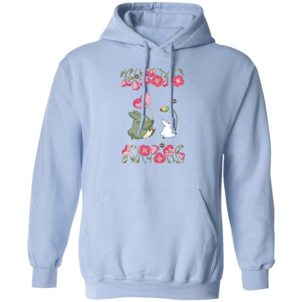 Chibi Totoro - The Mini Totoro and Flowers Hoodie-Apparel, Chibi Totoro, Hoodie, My Neighbor Totoro