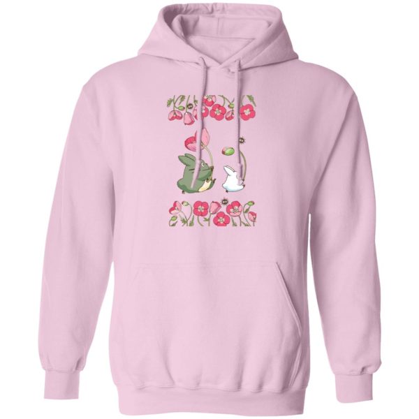 Chibi Totoro - The Mini Totoro and Flowers Hoodie-Apparel, Chibi Totoro, Hoodie, My Neighbor Totoro