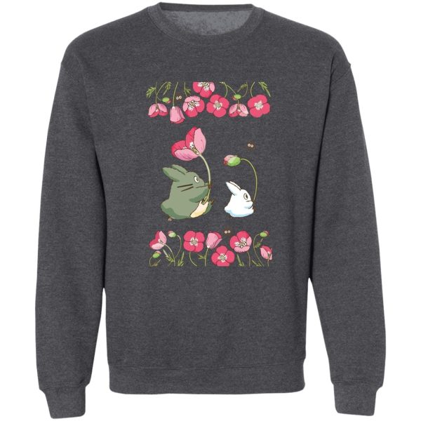 Characters From My Neighbor Totoro - The Mini Totoro and Flowers Sweatshirt-Apparel, Characters From My Neighbor Totoro, My Neighbor Totoro, Sweatshirt