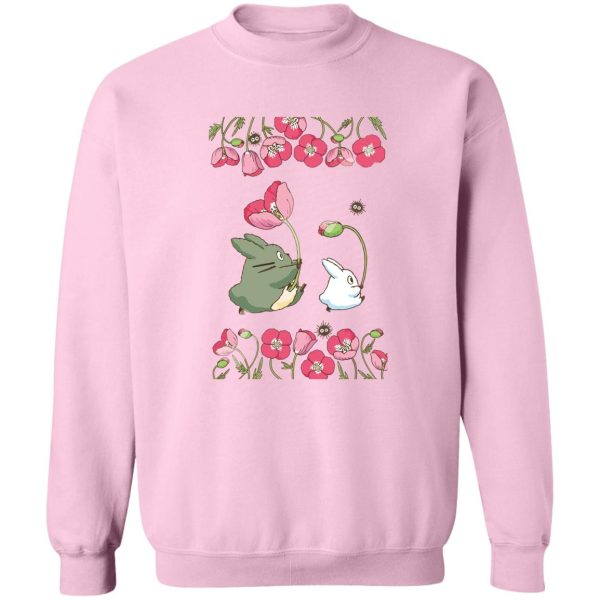 Characters From My Neighbor Totoro - The Mini Totoro and Flowers Sweatshirt-Apparel, Characters From My Neighbor Totoro, My Neighbor Totoro, Sweatshirt