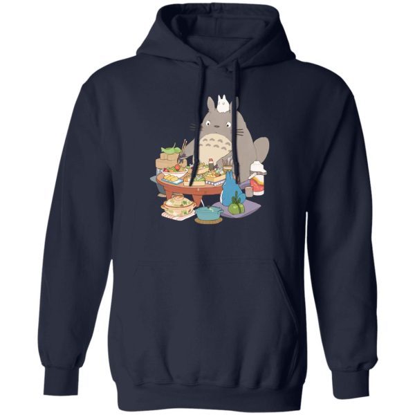 Studio Ghibli Totoro Movie - Totoro Family Lunching Hoodie-Apparel, Hoodie, My Neighbor Totoro, Studio Ghibli Totoro Movie