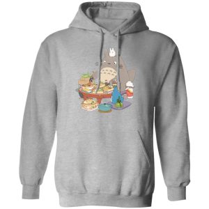 Studio Ghibli Totoro Movie - Totoro Family Lunching Hoodie-Apparel, Hoodie, My Neighbor Totoro, Studio Ghibli Totoro Movie