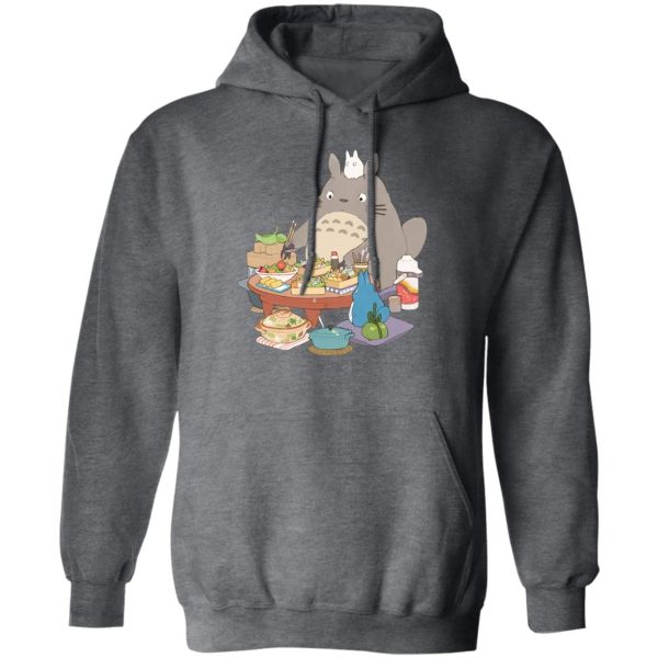 Studio Ghibli Totoro Movie - Totoro Family Lunching Hoodie-Apparel, Hoodie, My Neighbor Totoro, Studio Ghibli Totoro Movie