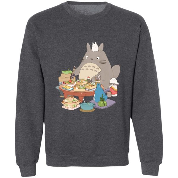 My Neighbor Totoro Satsuki - Totoro Family Lunching Sweatshirt-Apparel, My Neighbor Totoro, My Neighbor Totoro Satsuki, Sweatshirt