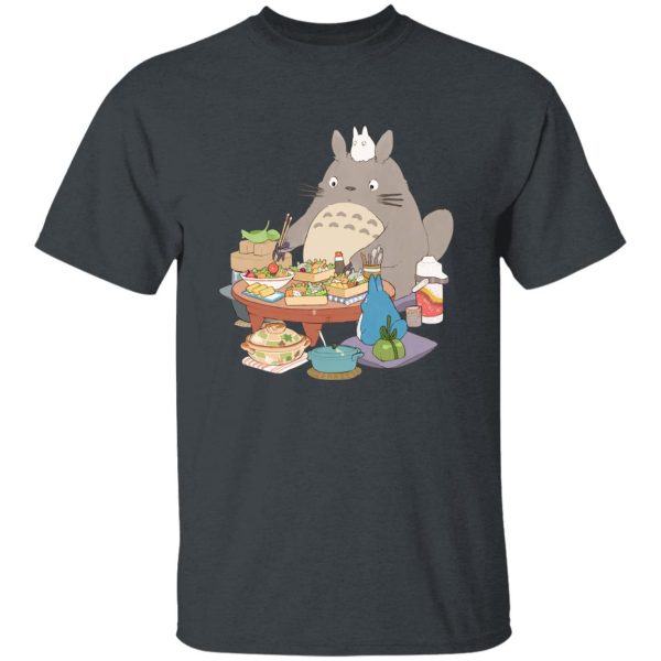 My Neighbor Totoro Backpack - Totoro Family Lunching T Shirt-Apparel, My Neighbor Totoro, My Neighbor Totoro Backpack, Tshirt