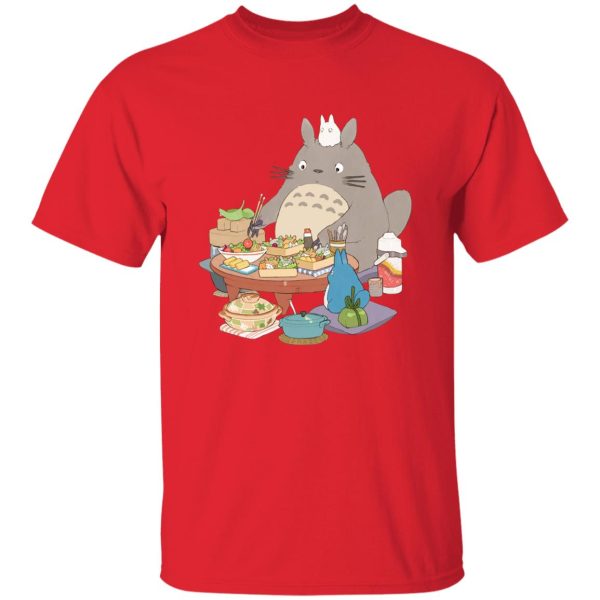 My Neighbor Totoro Backpack - Totoro Family Lunching T Shirt-Apparel, My Neighbor Totoro, My Neighbor Totoro Backpack, Tshirt