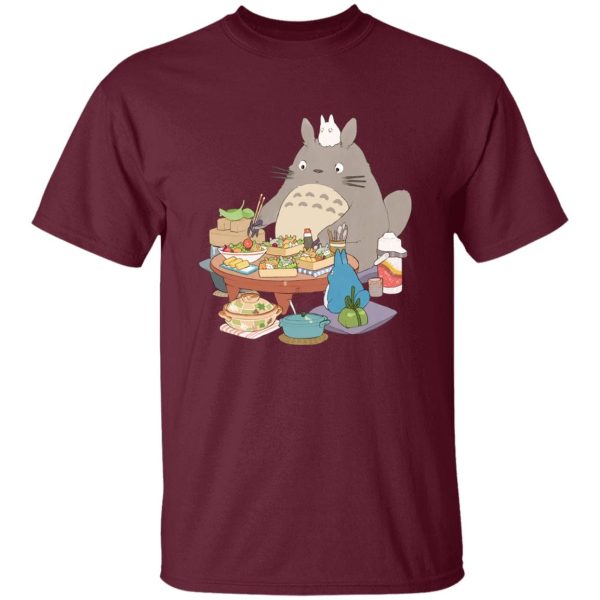 My Neighbor Totoro Backpack - Totoro Family Lunching T Shirt-Apparel, My Neighbor Totoro, My Neighbor Totoro Backpack, Tshirt