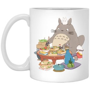 My Neighbor Totoro Wallpaper - Totoro Family Lunching Mug-House Decor, Mug, My Neighbor Totoro, My Neighbor Totoro Wallpaper