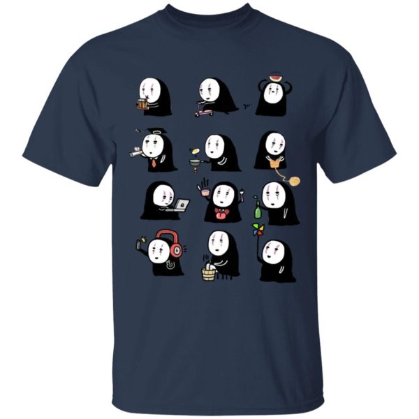 Spirited Away Cast English - Cute No Face Kaonashi Collection T Shirt for Kid-Spirited Away Cast English