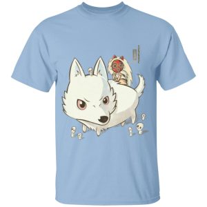 Princess Mononoke Ashitaka - Princess Mononoke and The Wolf Cute Chibi Version T Shirt for Kid-Princess Mononoke Ashitaka