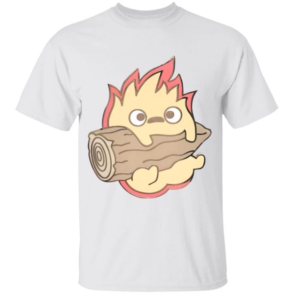 Characters Of Howl's Moving Castle - Howl’s Moving Castle – Calcifer Chibi T Shirt for Kid-Characters Of Howl's Moving Castle