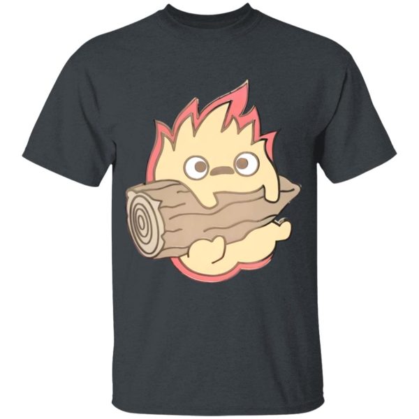 Characters Of Howl's Moving Castle - Howl’s Moving Castle – Calcifer Chibi T Shirt for Kid-Characters Of Howl's Moving Castle