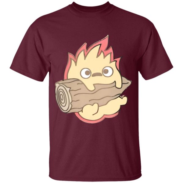 Characters Of Howl's Moving Castle - Howl’s Moving Castle – Calcifer Chibi T Shirt for Kid-Characters Of Howl's Moving Castle