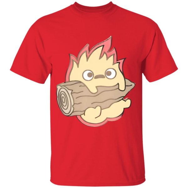 Characters Of Howl's Moving Castle - Howl’s Moving Castle – Calcifer Chibi T Shirt for Kid-Characters Of Howl's Moving Castle