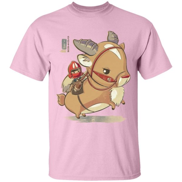 Princess Mononoke Characters - Princess Mononoke Ashitaka and Yakul Chibi T Shirt for Kid-Princess Mononoke Characters