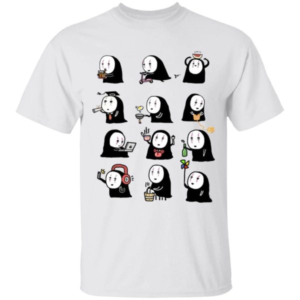 Spirited Away Cast English - Cute No Face Kaonashi Collection T Shirt for Kid-Spirited Away Cast English