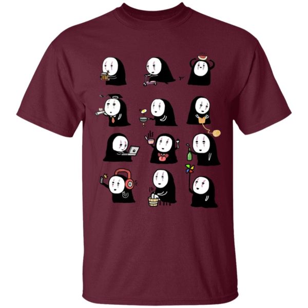 Spirited Away Cast English - Cute No Face Kaonashi Collection T Shirt for Kid-Spirited Away Cast English