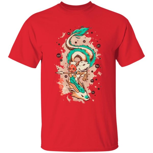 Spirited Away 2 - Princess Mononoke on the Dragon T Shirt for Kid-Spirited Away 2