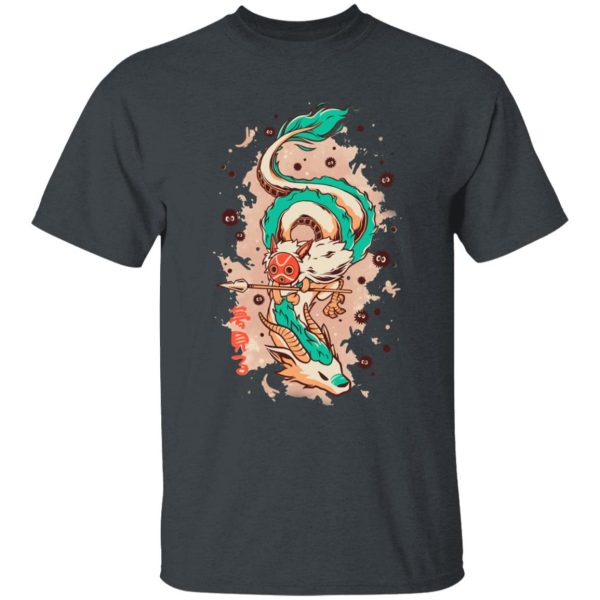 Spirited Away 2 - Princess Mononoke on the Dragon T Shirt for Kid-Spirited Away 2