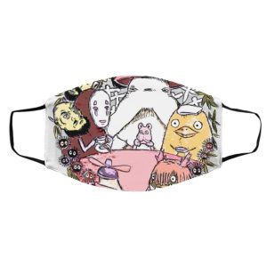 Haku Spirited Away - Spirited Away No Face Tea Time Face Mask-Accessories, Face Mask, Haku Spirited Away, Spirited Away