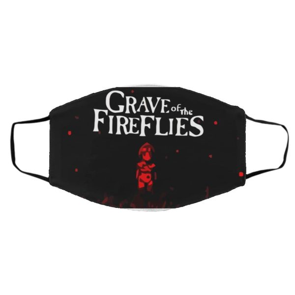 Grave of The Fireflies Poster Face Mask-Accessories, Face Mask, Ghibli