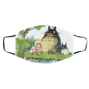 Chat Bus Totoro - My Neighbor Totoro Picnic Face Mask-Accessories, Chat Bus Totoro, Face Mask, Ghibli