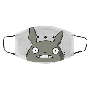 Totoro Japanese Restaurant - Totoro Poker Face Face Mask-Accessories, Face Mask, Ghibli, Totoro Japanese Restaurant