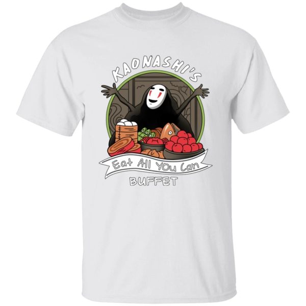 Boh Spirited Away - Spirited Away – No Face Kaonashi Buffet T Shirt-Apparel, Boh Spirited Away, kaonashi, no face, Spirited Away, Tshirt