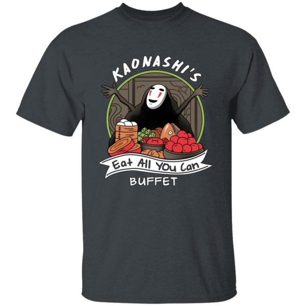 Boh Spirited Away - Spirited Away – No Face Kaonashi Buffet T Shirt-Apparel, Boh Spirited Away, kaonashi, no face, Spirited Away, Tshirt