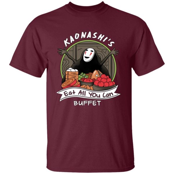 Boh Spirited Away - Spirited Away – No Face Kaonashi Buffet T Shirt-Apparel, Boh Spirited Away, kaonashi, no face, Spirited Away, Tshirt