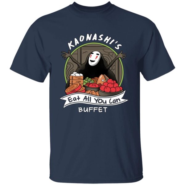 Boh Spirited Away - Spirited Away – No Face Kaonashi Buffet T Shirt-Apparel, Boh Spirited Away, kaonashi, no face, Spirited Away, Tshirt