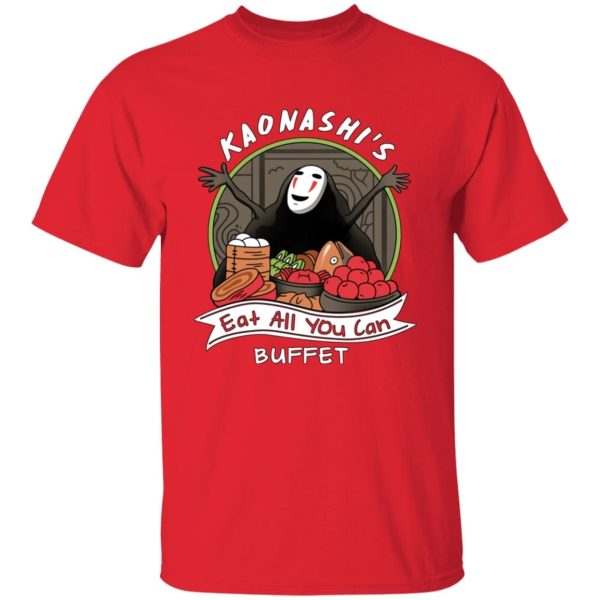 Boh Spirited Away - Spirited Away – No Face Kaonashi Buffet T Shirt-Apparel, Boh Spirited Away, kaonashi, no face, Spirited Away, Tshirt