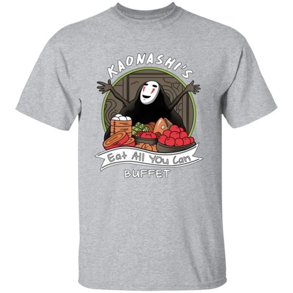 Boh Spirited Away - Spirited Away – No Face Kaonashi Buffet T Shirt-Apparel, Boh Spirited Away, kaonashi, no face, Spirited Away, Tshirt