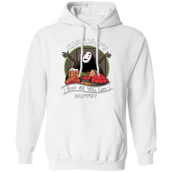 Haku Spirited Away Dragon - Spirited Away – No Face Kaonashi Buffet Hoodie-Apparel, Haku Spirited Away Dragon, Hoodie, kaonashi, no face, Spirited Away