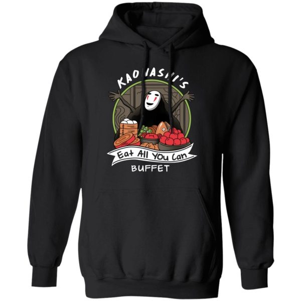 Haku Spirited Away Dragon - Spirited Away – No Face Kaonashi Buffet Hoodie-Apparel, Haku Spirited Away Dragon, Hoodie, kaonashi, no face, Spirited Away